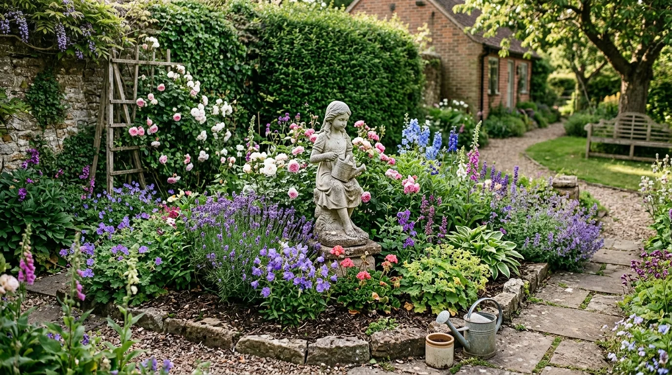 Rock-Edged Corner Bed